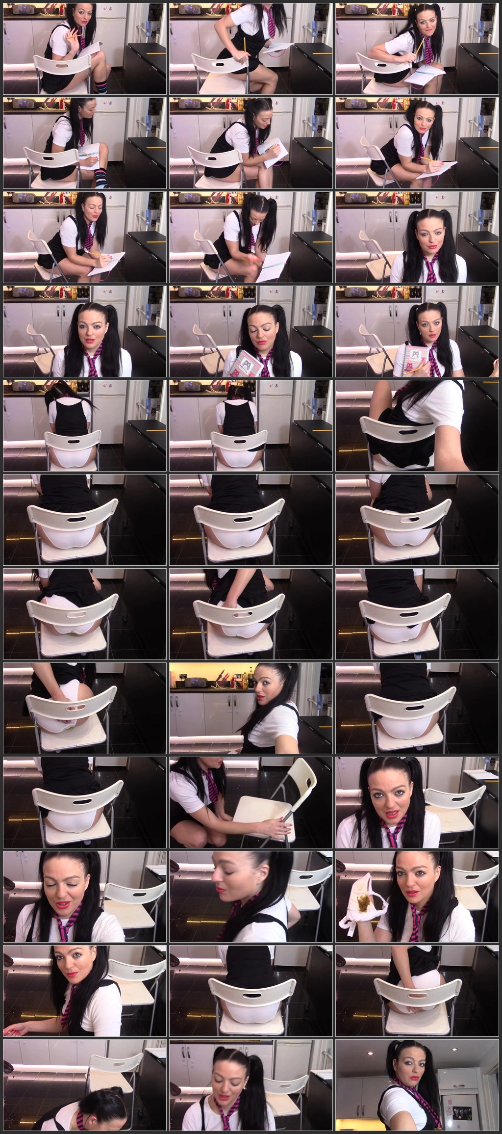 EvaMarie88 - School Girl Poos Her Pants [Scat solo, shit, defecation, Masturbation, Panty pooping,  Dirty Ass]