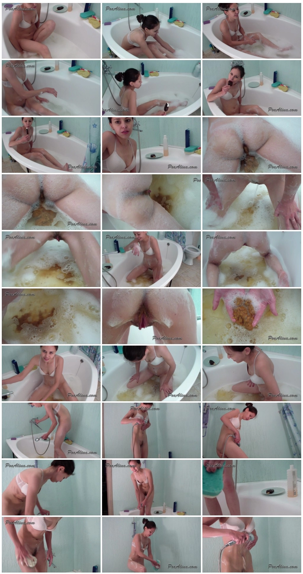 Alina diarrhea and fart in the water [Scat solo, shit, defecation, Pissing,  Masturbation]