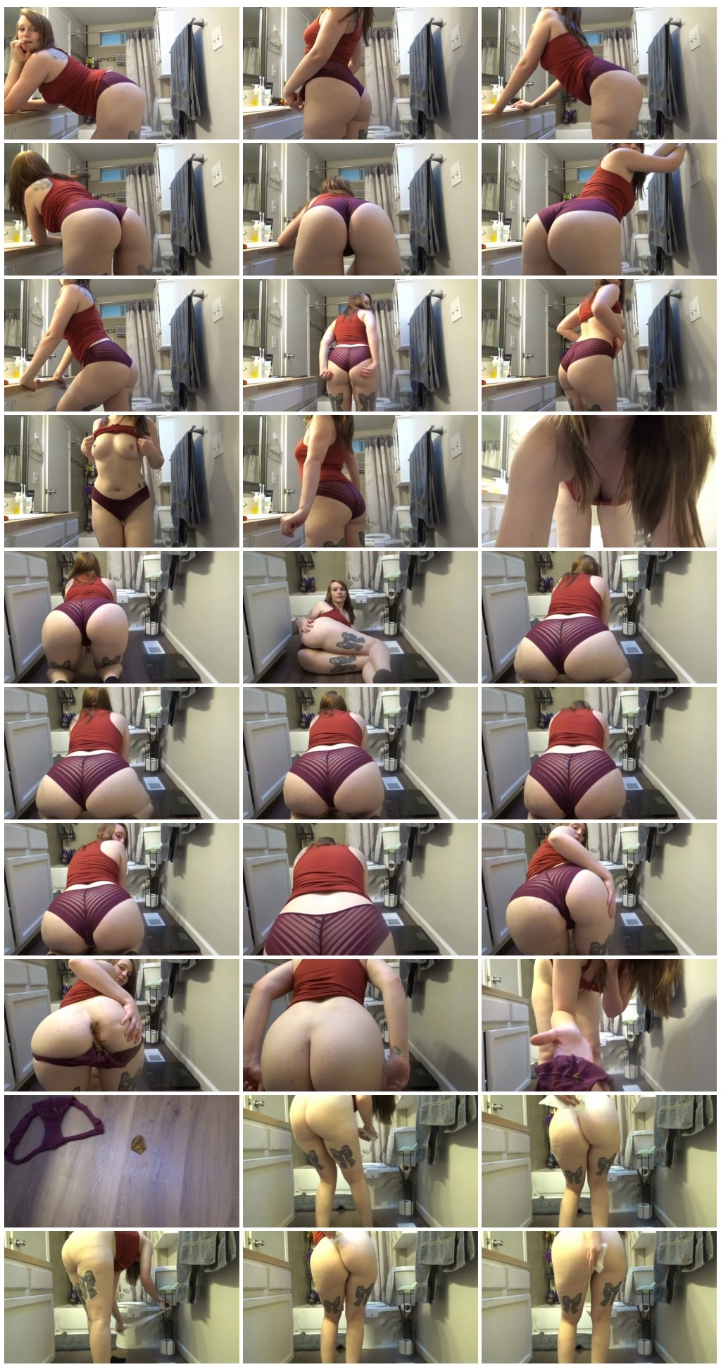 SexyScatForYou - Ass Worship Panty Poop [Scat solo, shit, defecation, Masturbation, Panty pooping, Big Shit,Shitty Ass]