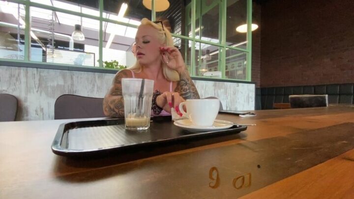 Devil Sophie – UNCUT – FIERCE & Kinky in the café bled – pooped – sprayed – brazen in front of the police