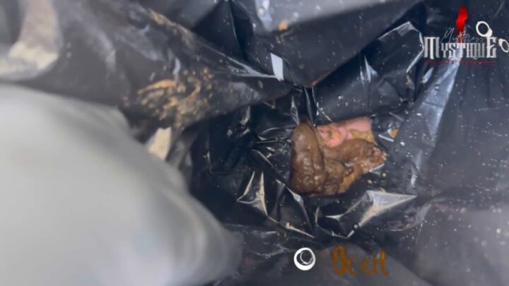 Fun with a toilet slave on the loggia, Scat feeding. P1