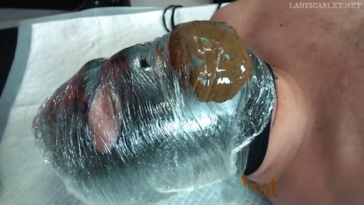Hot Lady Tapes her Shit to Slave’s Face with Foil P1