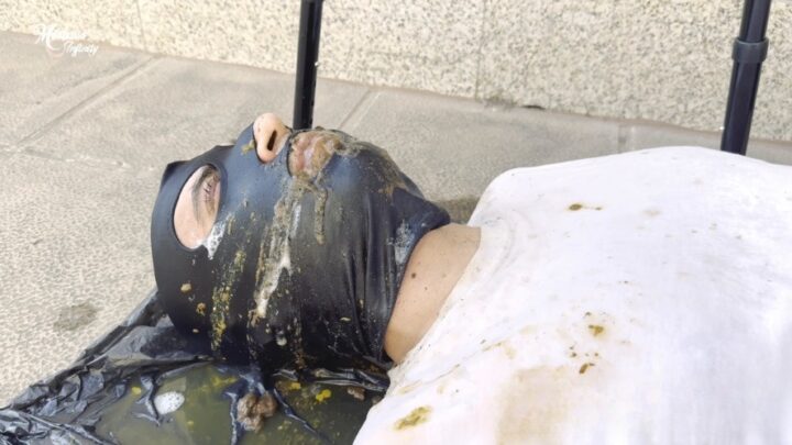 Human Toilet Public Humiliation in Front of Neighbors. Part 1. P1