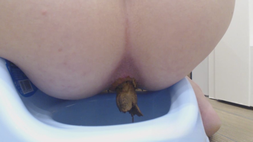 Long shit on potty