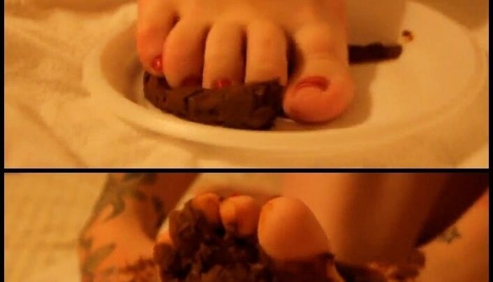 Melania – My sweet shitty feet and nasty footjob