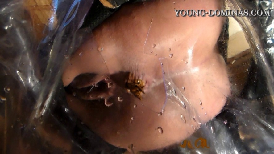 New Chair over Toilet Slave With a Cellophane Funnel, Not a Single Drop Will Be Wasted Part 2 HD. P1