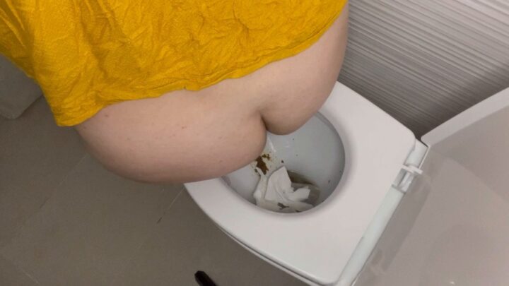 Pooping in toilet 46