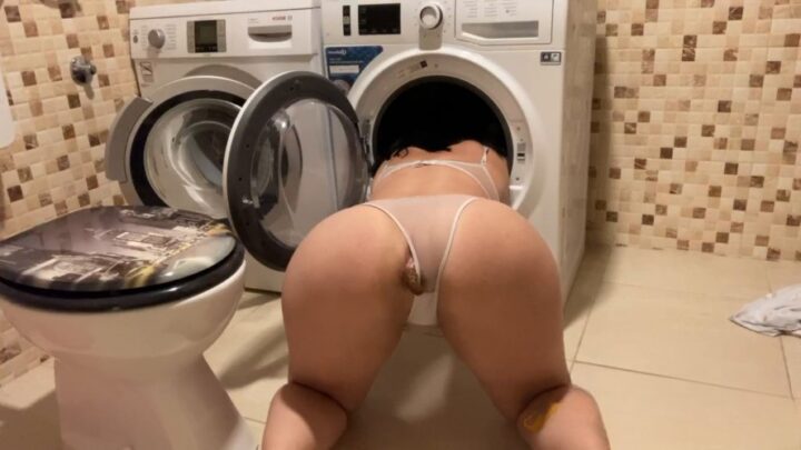 Rada got stuck in the washing machine and shit herself. P1
